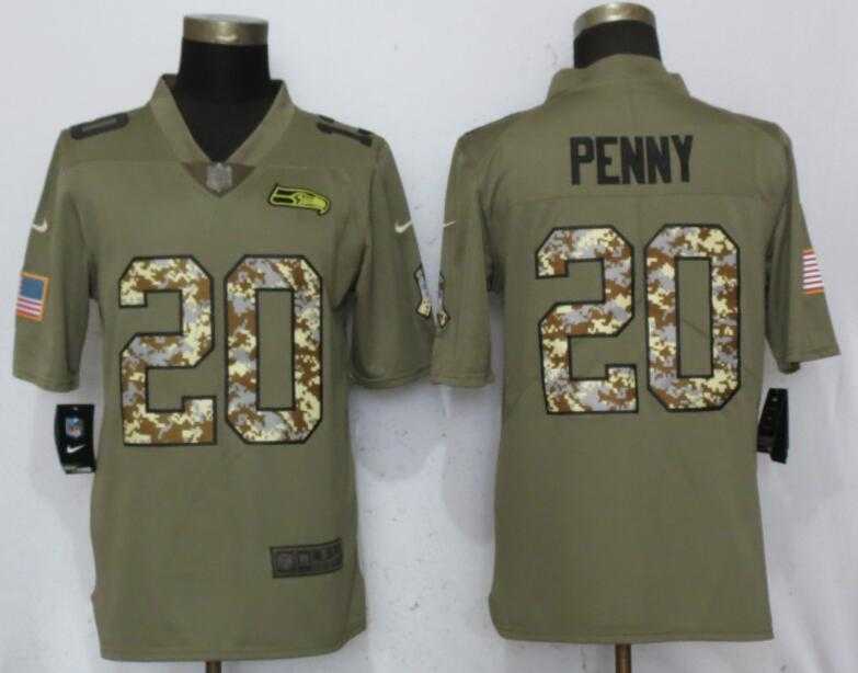 Nike Seahawks 20 Rashaad Penny Olive Camo Salute To Service Limited Jersey,We sell and wholesale Nike Seahawks 20 Rashaad Penny Olive Camo Salute To Service Limited Jersey on line form chian!